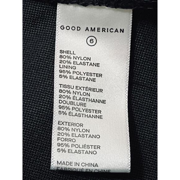 Good American Always Fits One-Shoulder One-Piece Swimsuit Black Plus Size 3X NWT - Picture 5 of 7